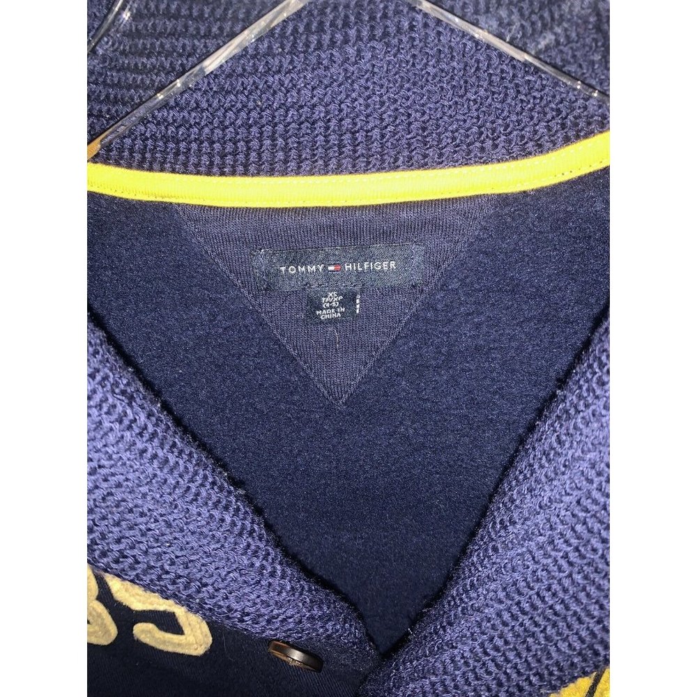 Tommy Hilfiger XS Girls Navy Knit Cardigan Sweater - Picture 3 of 6
